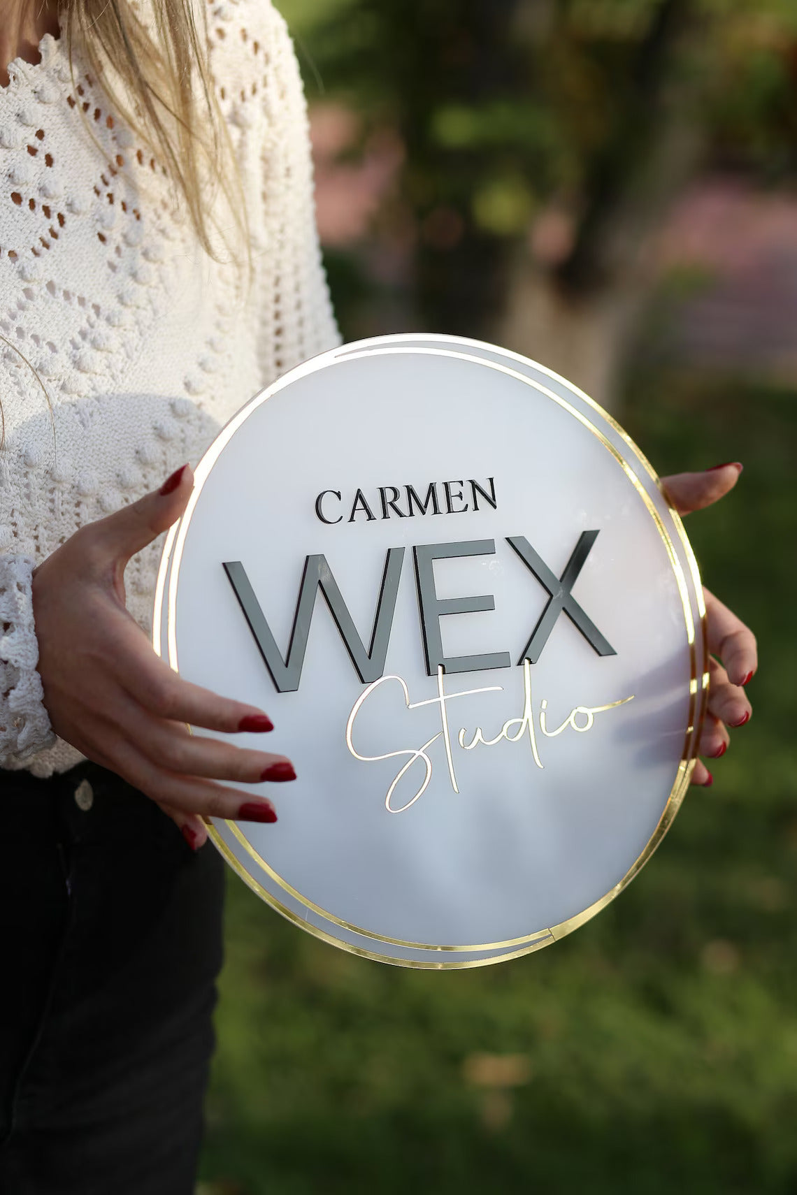 3D Round Business Logo Sign