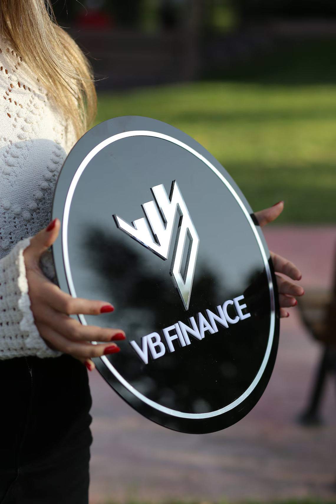 3D Round Business Logo Sign