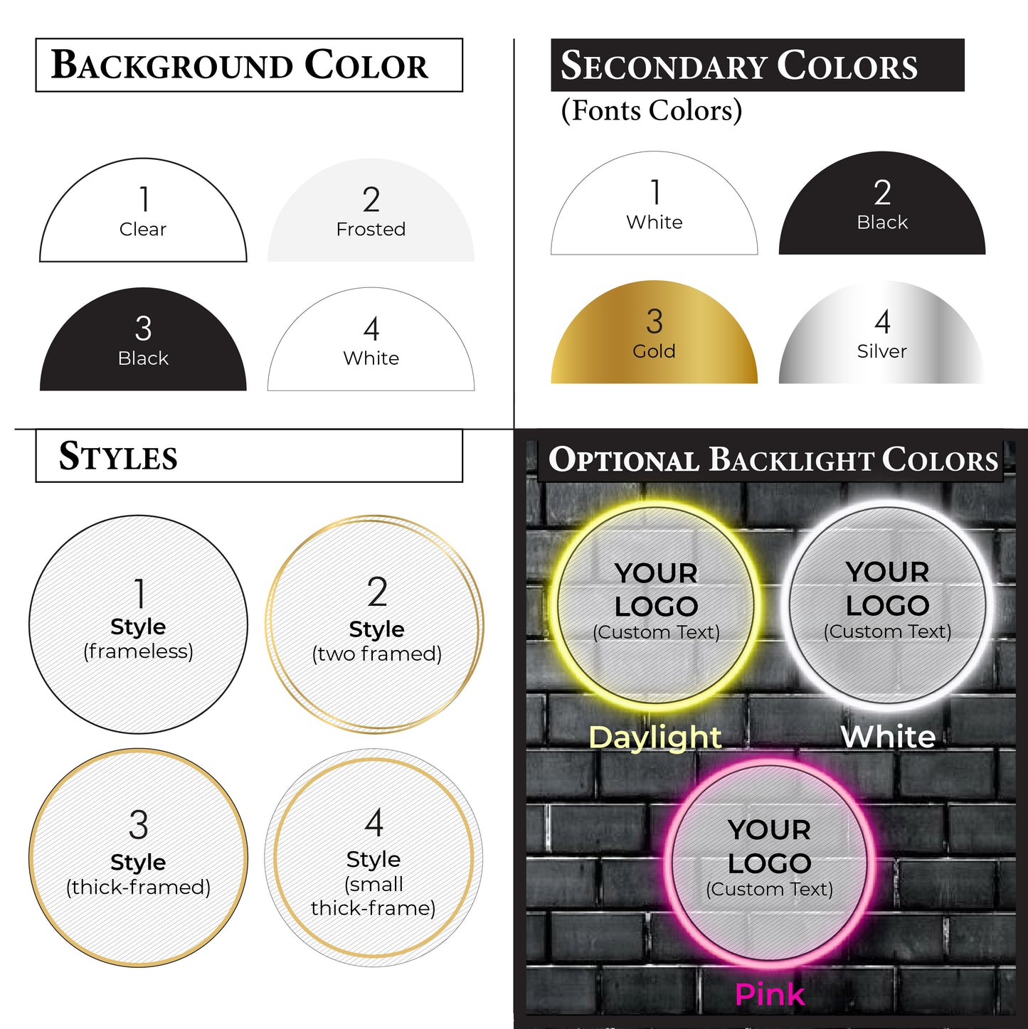 3D Round Business Logo Sign