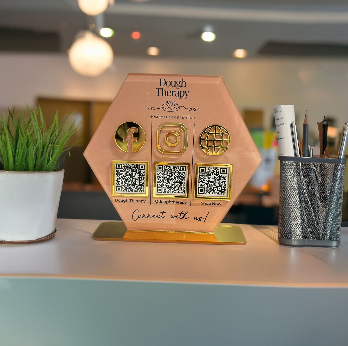 Multi QR code Business Social Media Sign Payment Sign