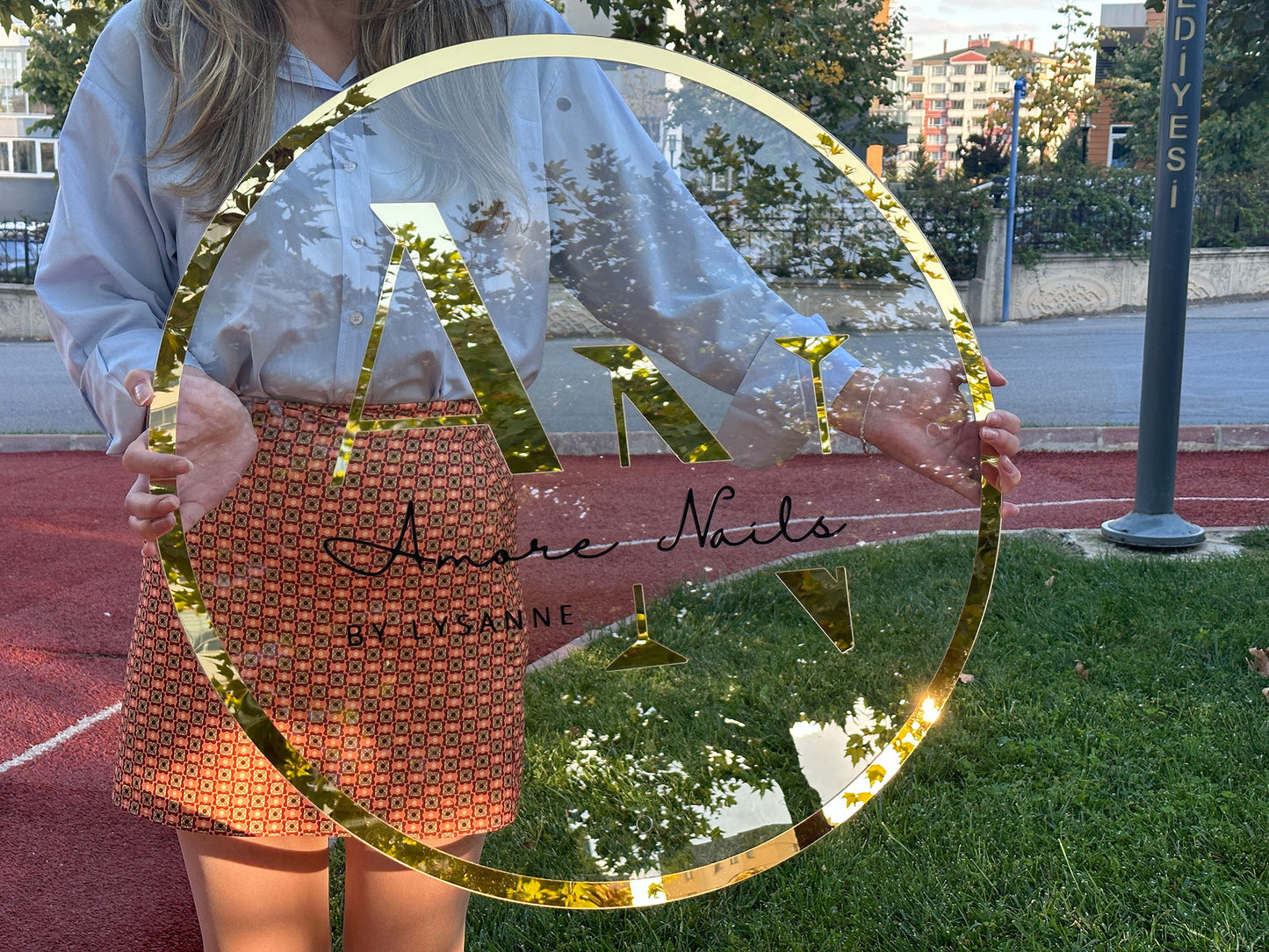 3D Round Business Logo Sign