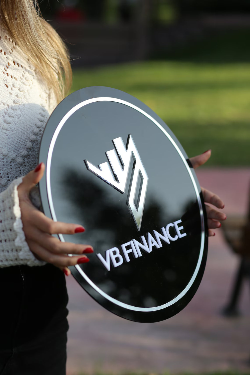 3D Round Business Logo Sign