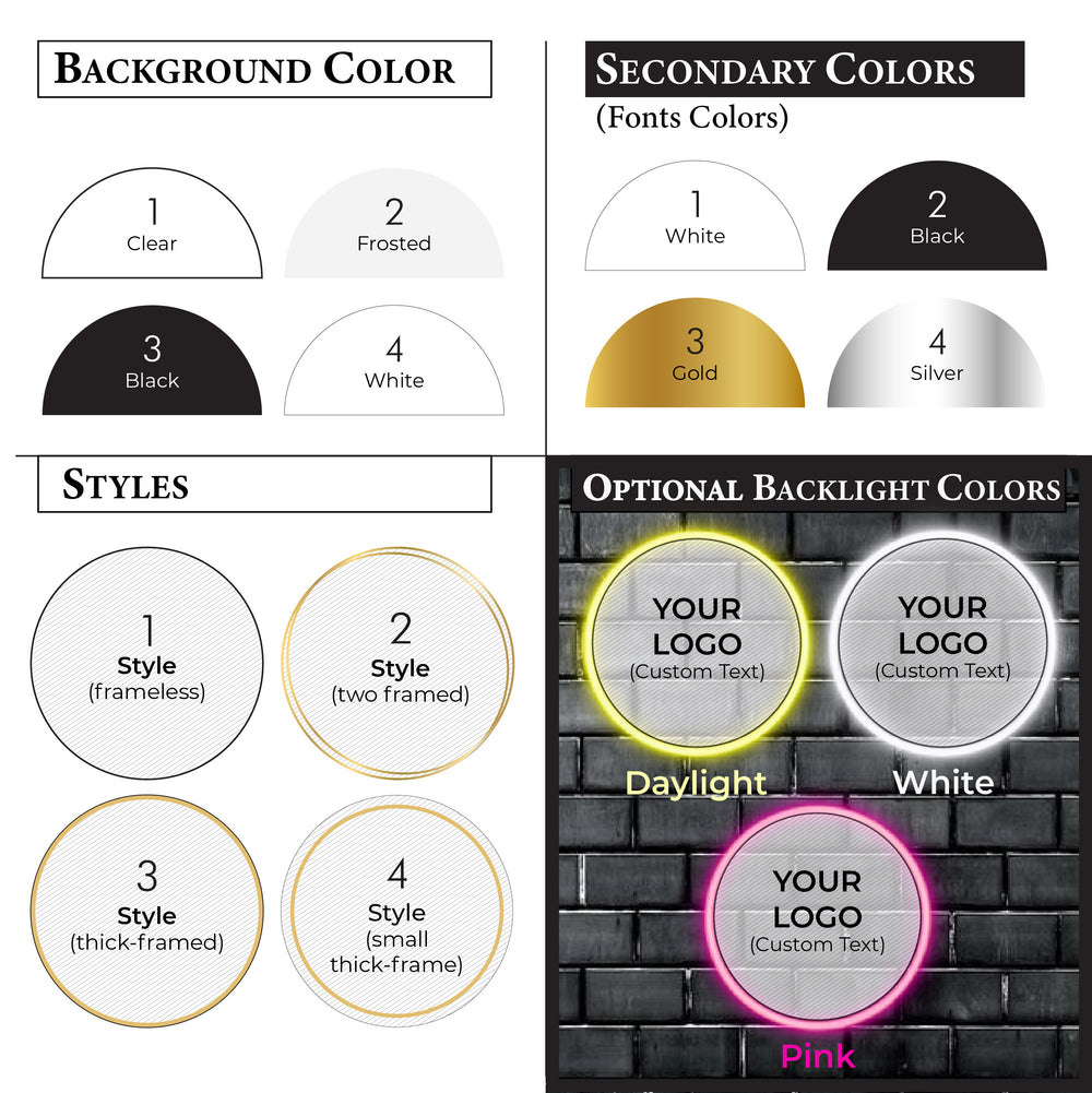 3D Round Business Logo Sign