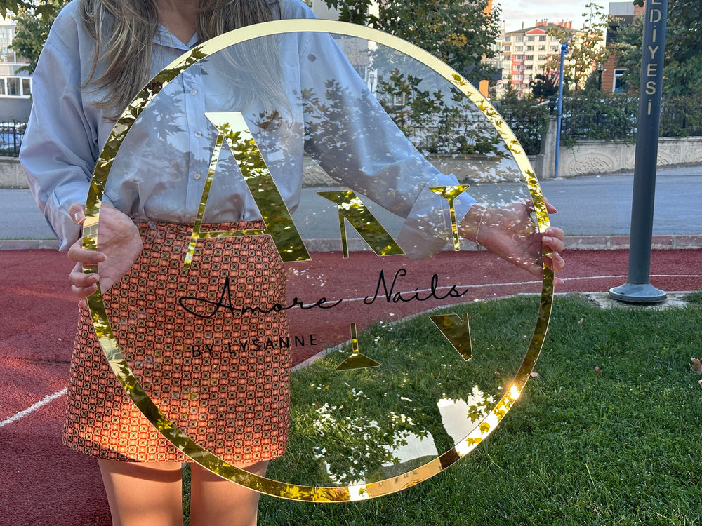 3D Round Business Logo Sign